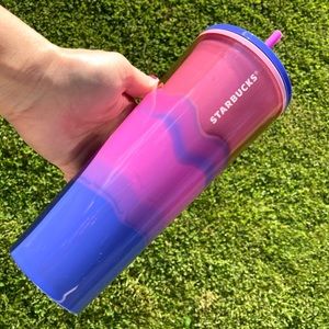 STARBUCKS Purple and Blue Ombre Swirl Tumbler Cold Cup